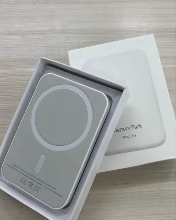 Carregador Portátil Power Bank Magnético sem fio por indução 5000mAh - Foto 3