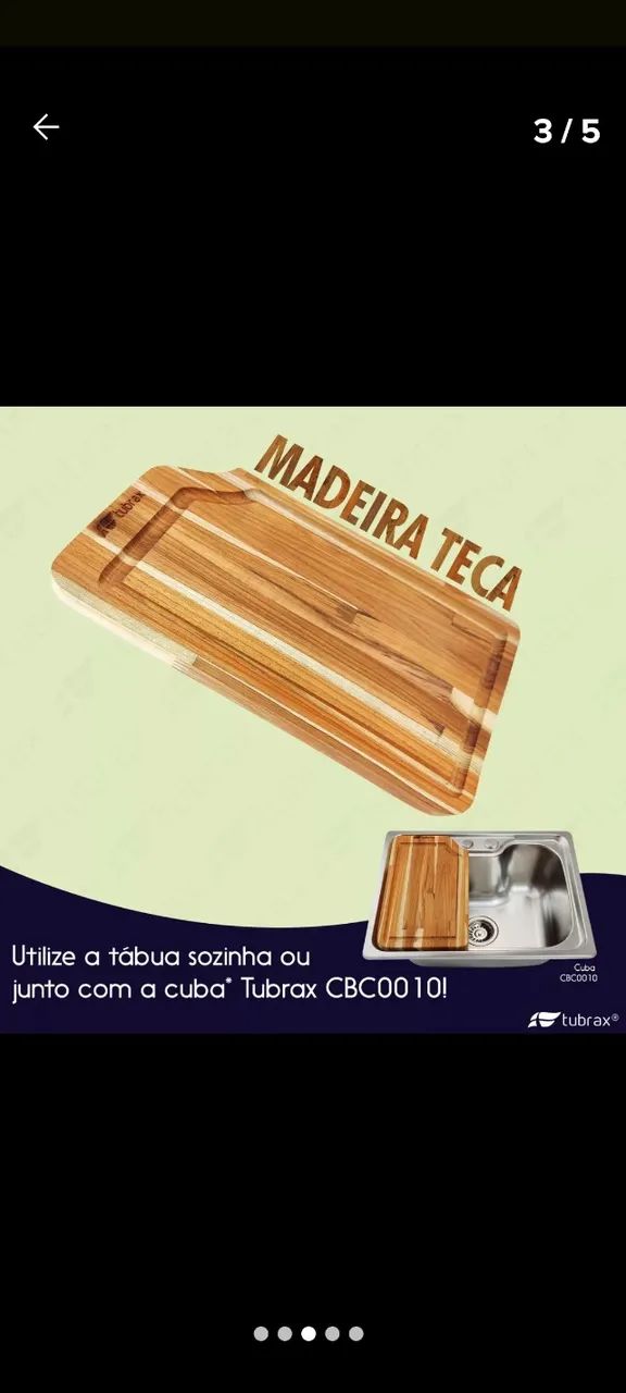 Cuba em inox 304 de sobrepor tubrax com kit - Foto 2