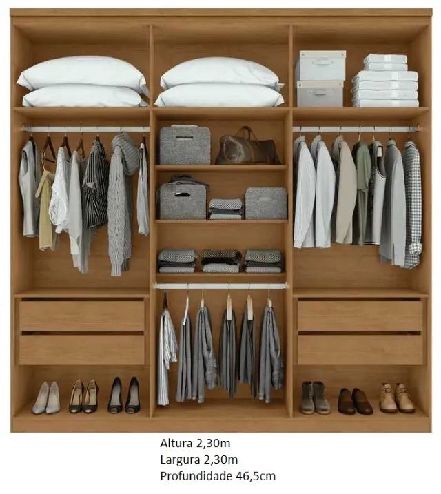 Guarda Roupa 6 Portas 4 Gavetas 100% MDF Novo Fazemos Entrega - Foto 2