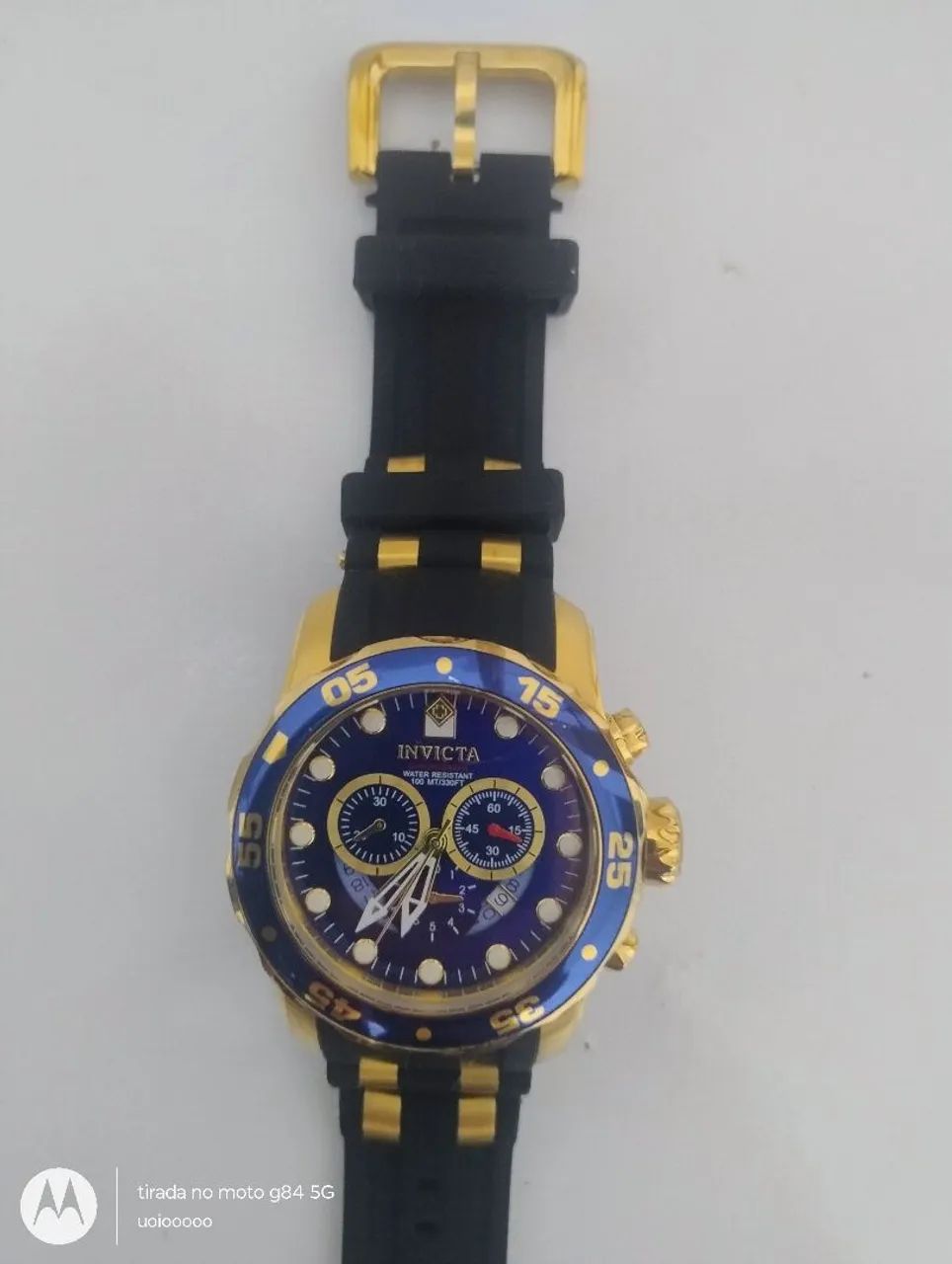 Relógio Invicta fundo azul  W/R 100 MT modelo NR 6983 - Foto 4