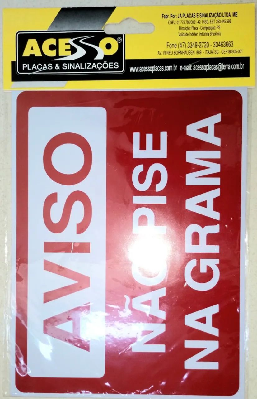  Placa de Aviso Não Pise na Grama - Foto 3