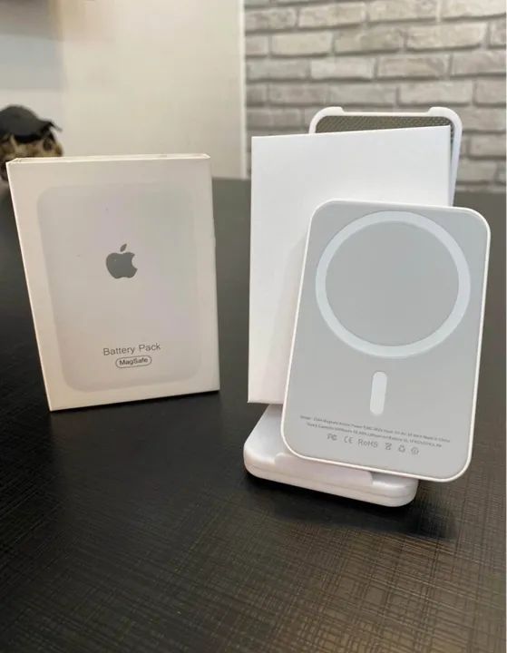 Carregador Portátil Power Bank Magnético sem fio por indução 5000mAh - Foto 2