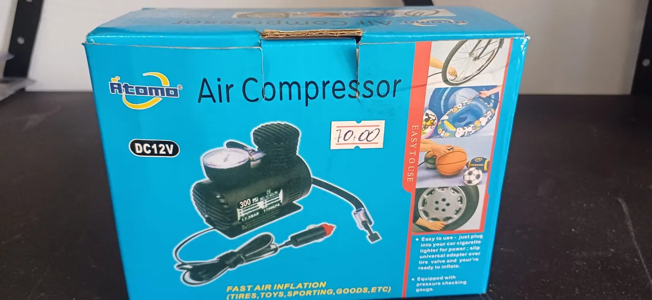 Compressor de Ar Automotivo 12V Atomo