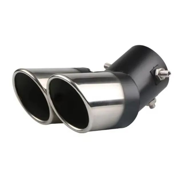 Ponteira Escapamento Dupla Esportiva Cromado Universal Inox