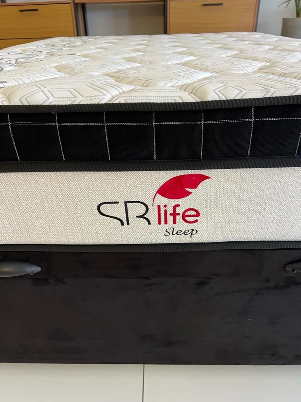 Cama box Baú com colchão novo SR Life - ENTREGAMOS