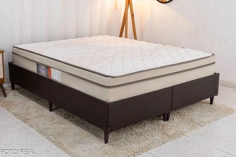 Colchão Queen Molas Ensacadas + Base Queen Corino OFERTA rf332