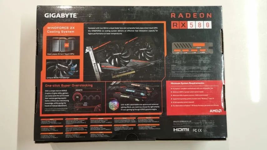 Placa de vídeo Radeon RX 580 gigabyte gaming 8g - Foto 2