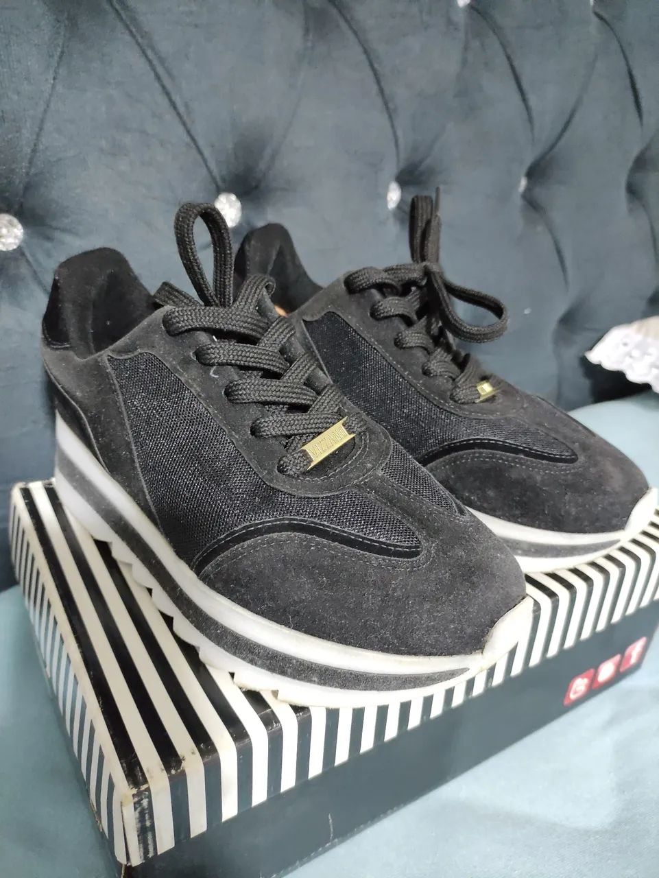 Tenis Vizzano Plataforma Preto Tênis Casual Vizzano Plataforma