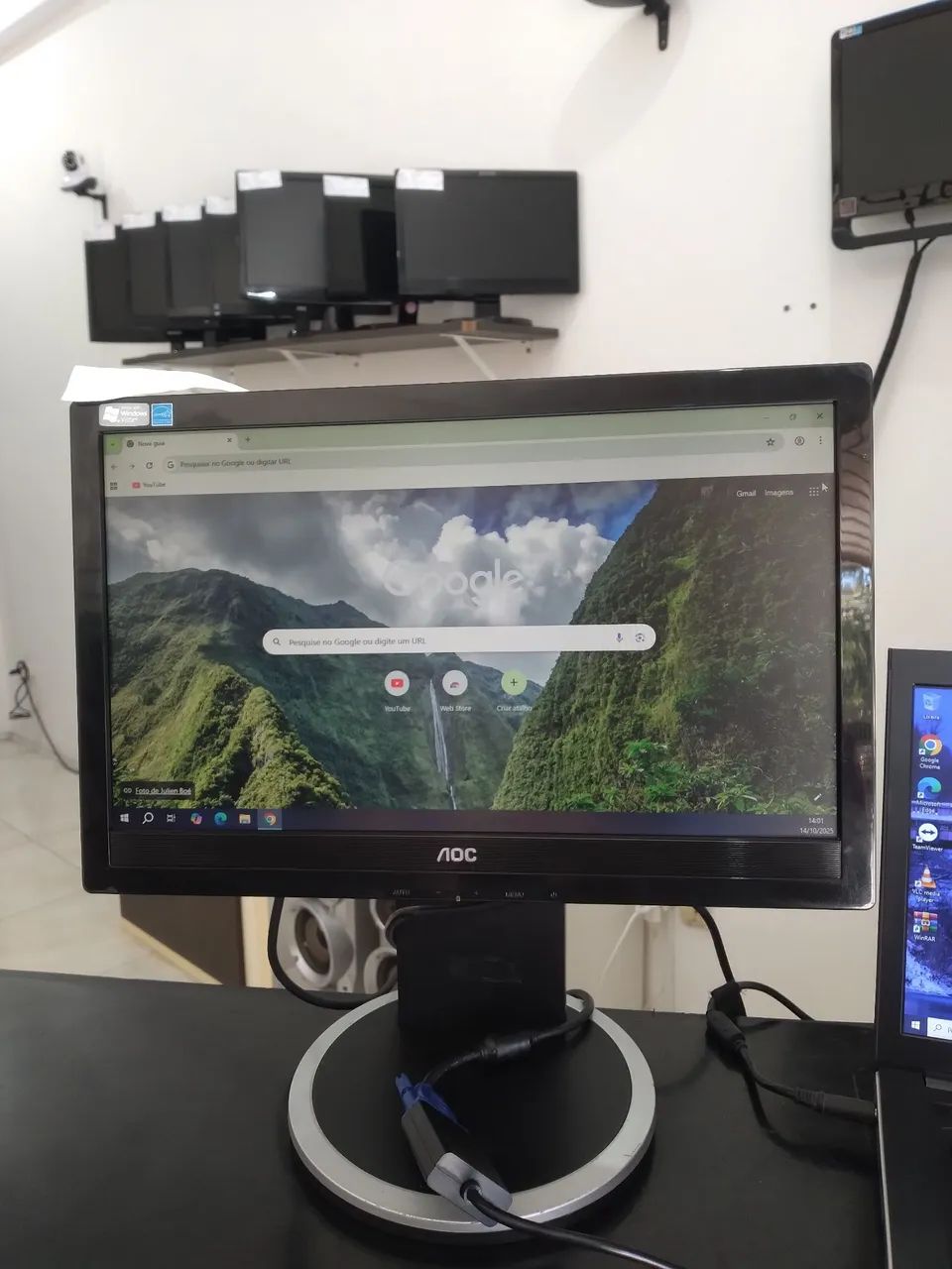 Monitor rotacional,  com os cabos, garantia,  produto de qualidade  - Foto 5