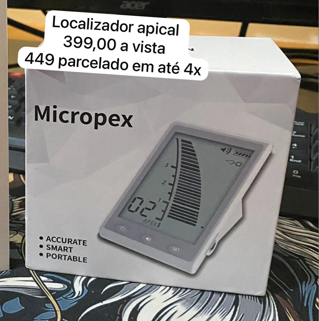 Localizador Apical Micropex - Precisão e Portabilidade/ limas endodontias tipo k (Kerr)