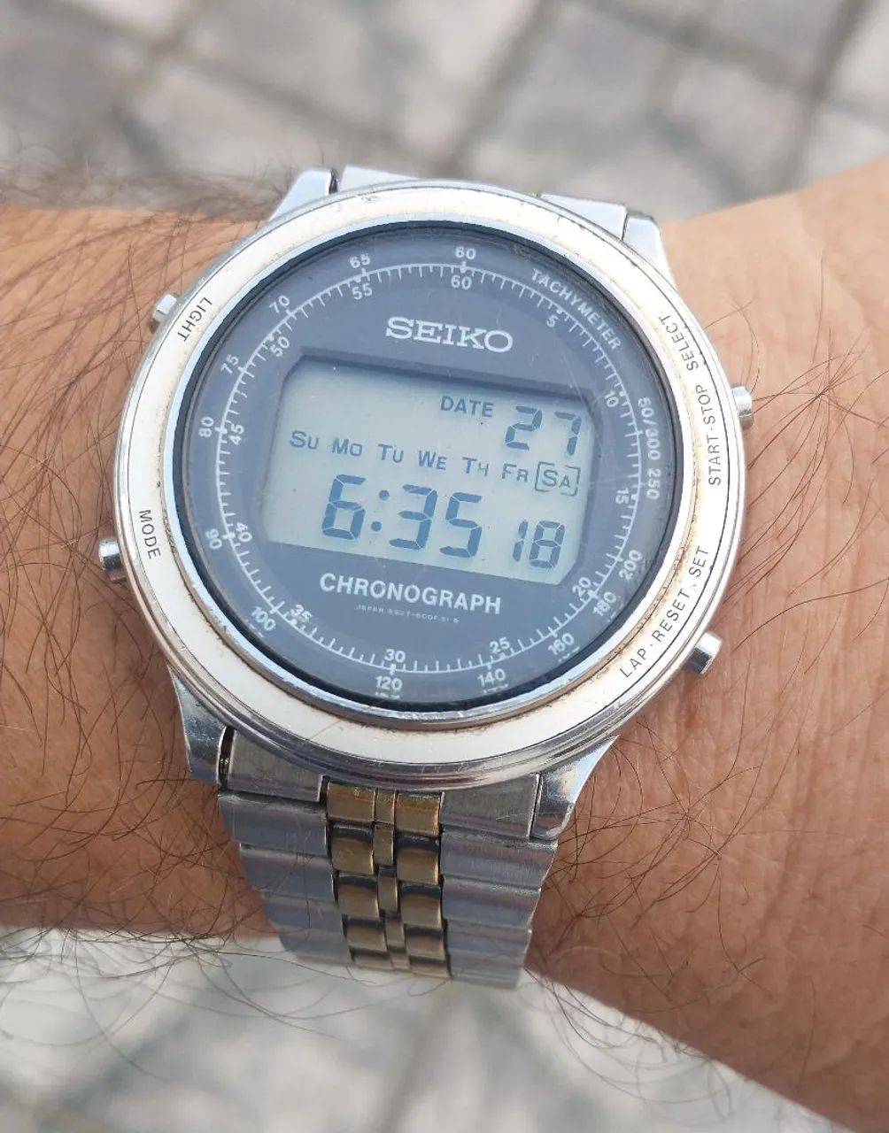 Relógio antigo Seiko Cronógrafo Digital japan anos 80 muito raro exemplar de coleção 
