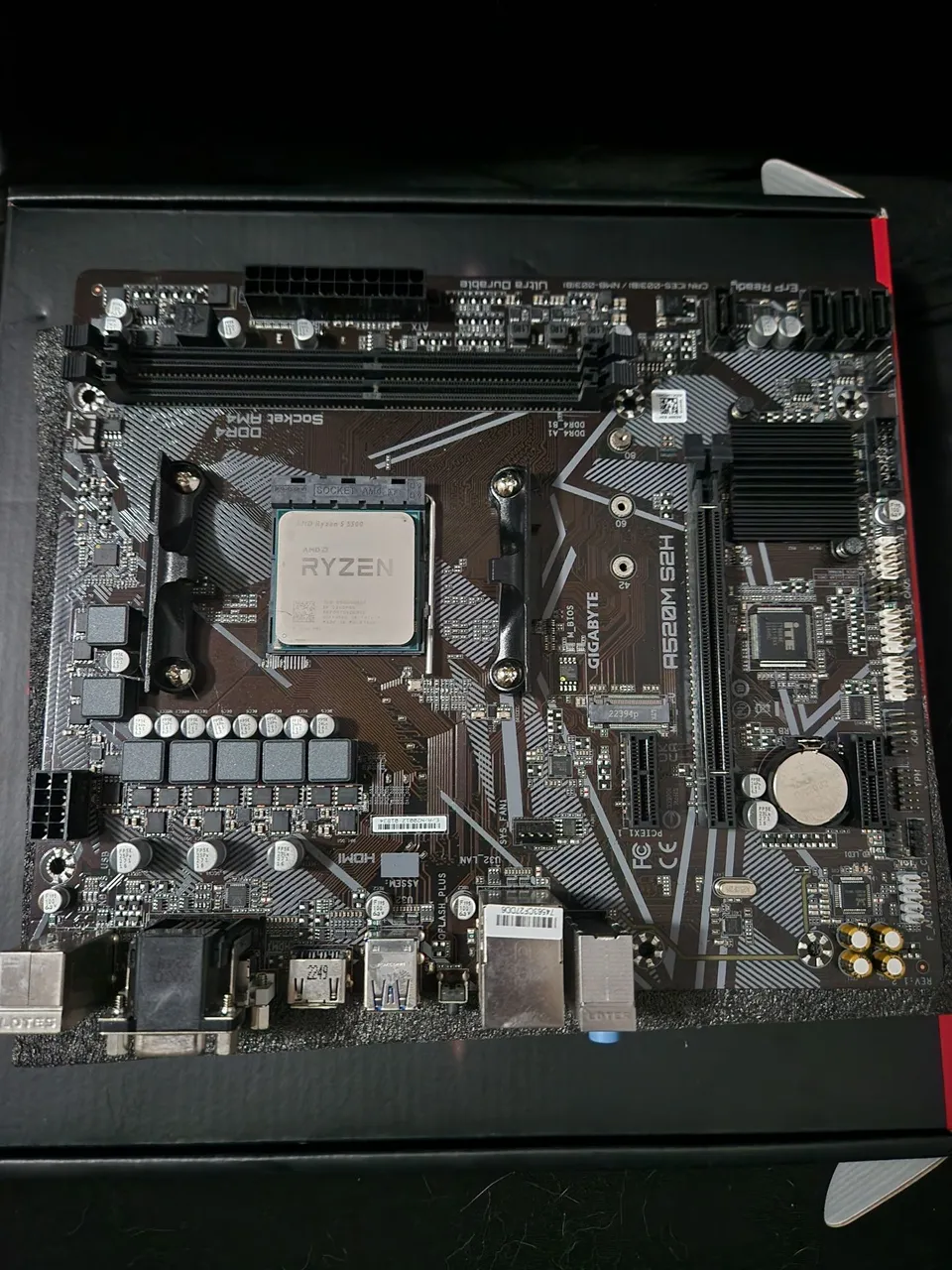 Kit placa mãe A520M S2H e Processador Ryzen 5 5500