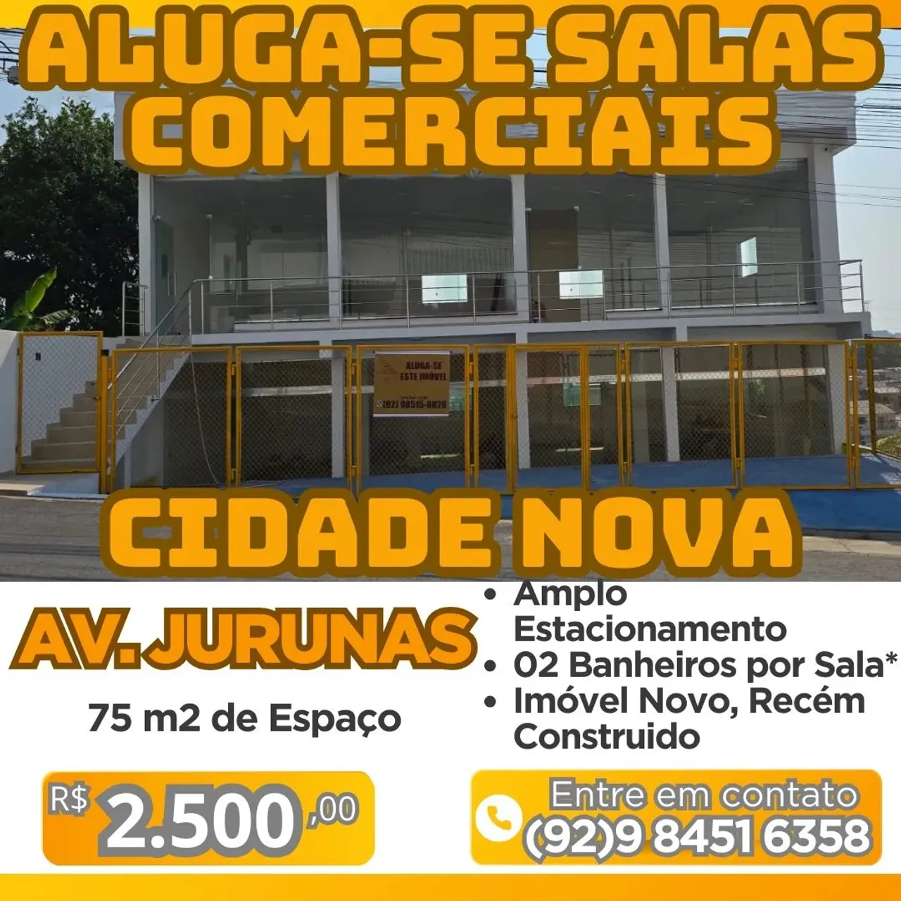 ALUGA-SE SALAS COMERCIAIS CIDADE NOVA I, AV JURUNAS