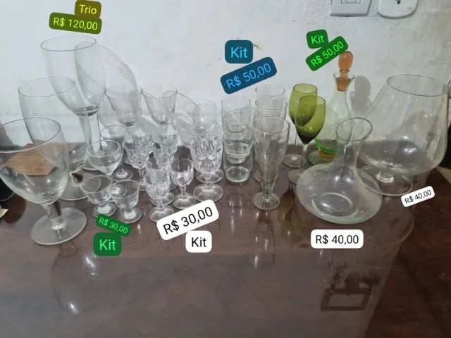 Kit Vidraçaria: Jogo de Travessas, Pratos, copos e mais - Foto 3