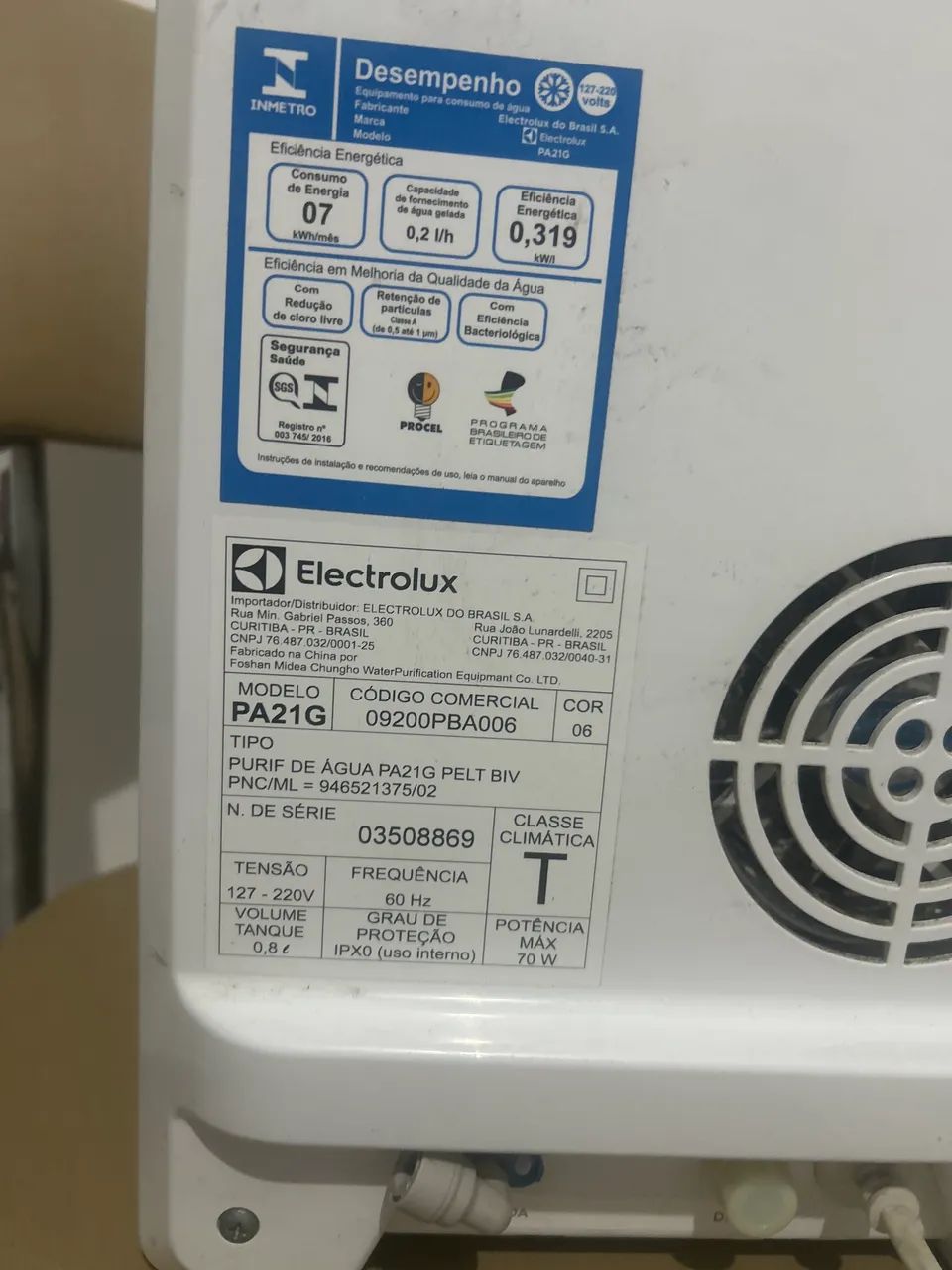 Filtro Eletrolux com defeito. - Foto 3