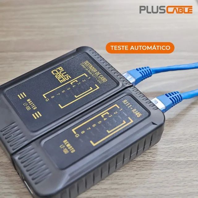 TESTADOR DE CABO DE REDE RJ11 RJ45 PLUS CABLE LT-100BK - Foto 5