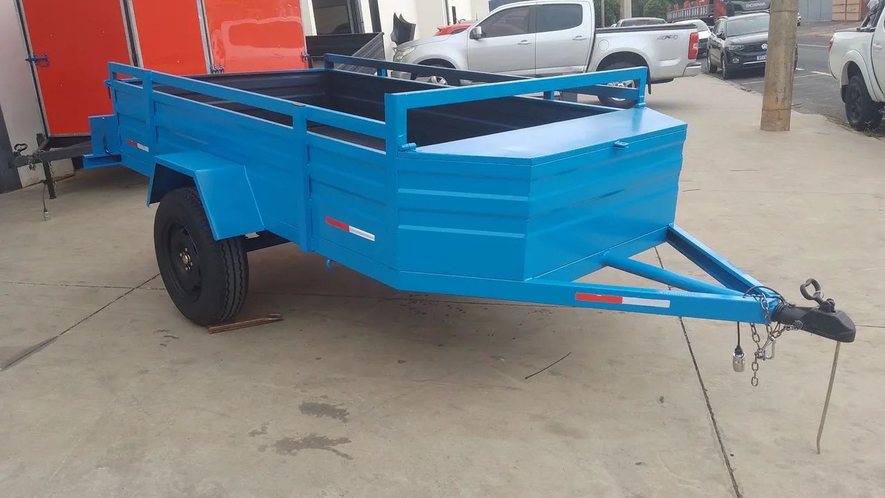 Carretinha de Reboque Modelo Carga Aberta 1 EIXO com Baú e Garantia ZERO KM - Foto 2