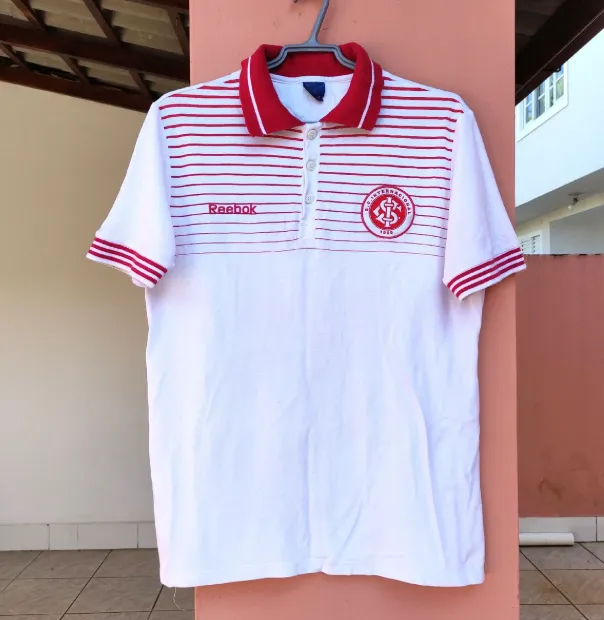 camisa polo reebok time internacional branco Tam P/M