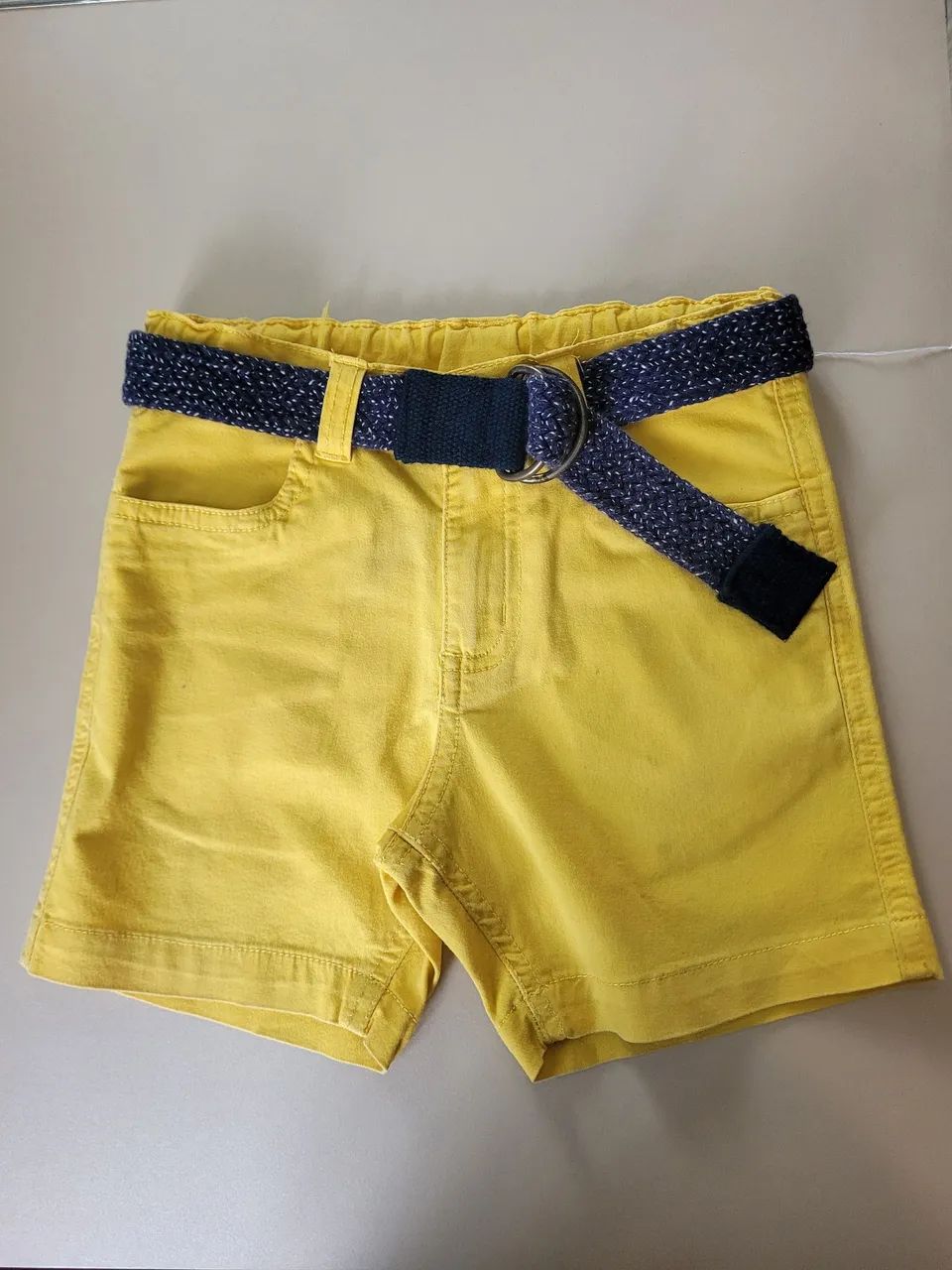 Conjunto Infantil Jeans e Bermuda Amarela Milon - Foto 5