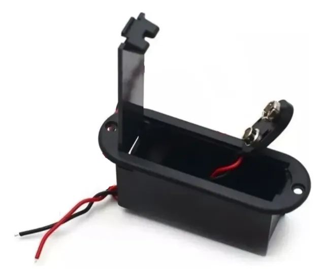 Caixa Case Bateria 9v Violão Contrabaixo com Conector