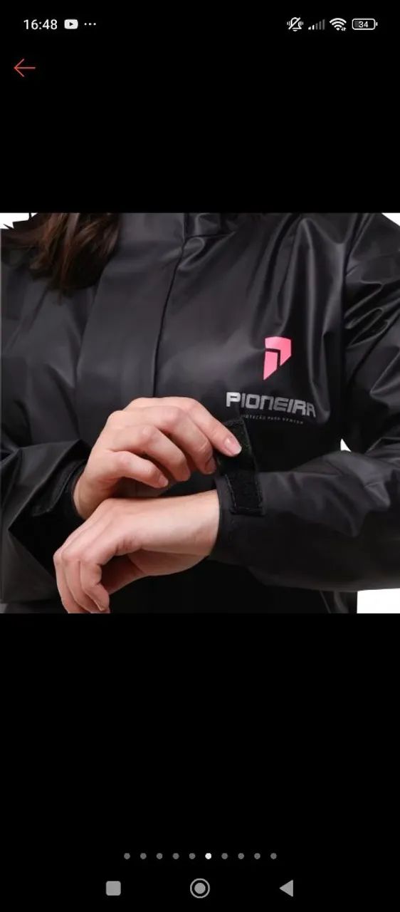Capa De Chuva Moto Pioneira Proteção Motoqueiro Impermeável PVC Tam. G - Foto 2