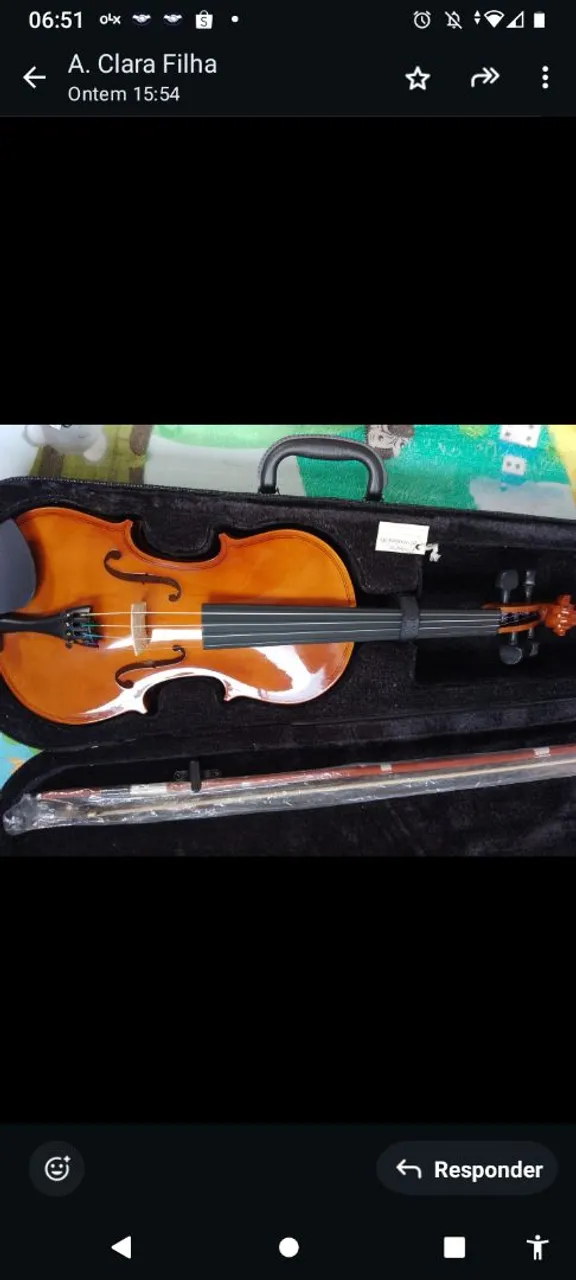 Violino com arco e estojo 300,00