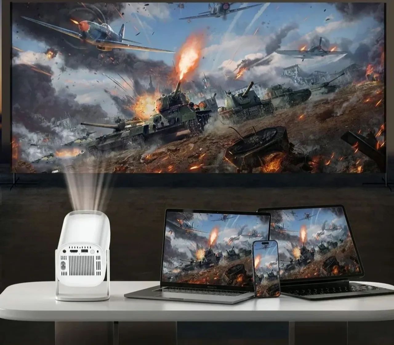 Projetor HY300 com Android  - Foto 4