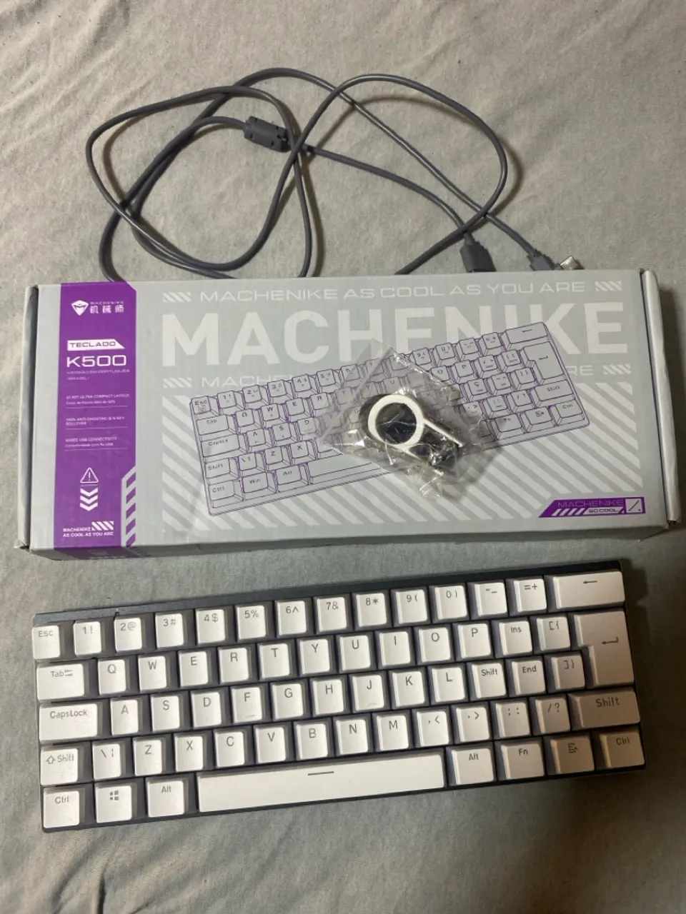 Teclado Mecânico MACHENIKE K500 com teclas pudding e mods