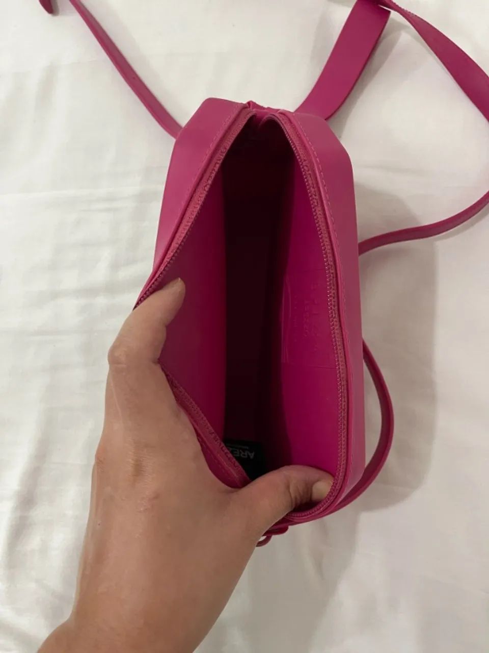 Bolsa transpassada Arezzo rosa nunca usada - Foto 5