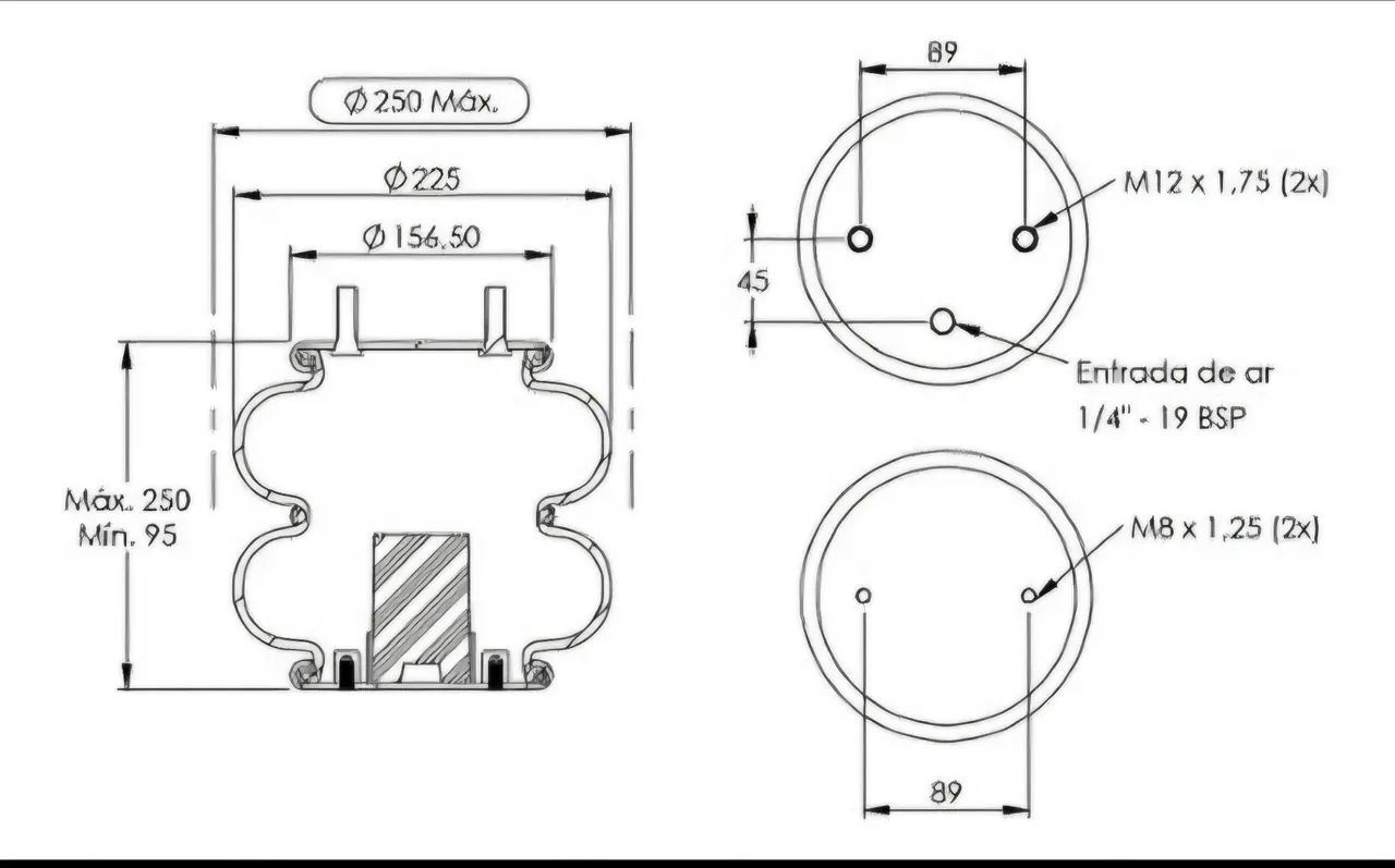 Bolsa de ar eixo suspensor - Foto 4
