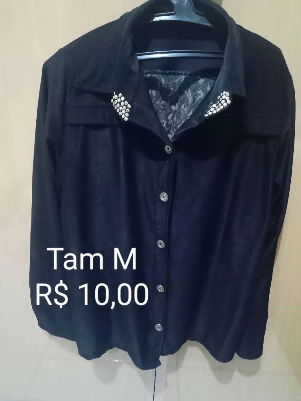 Camisa preta Tam M