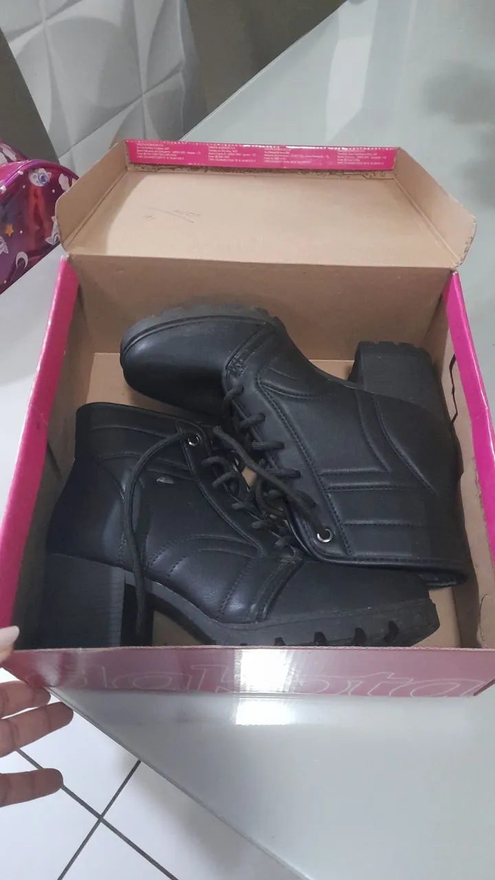 Bota Coturno Feminina Preta
