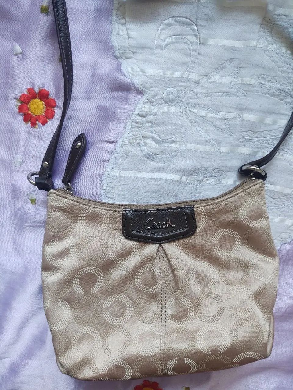 Bolsa Coach Original Ombro Bege - Foto 4