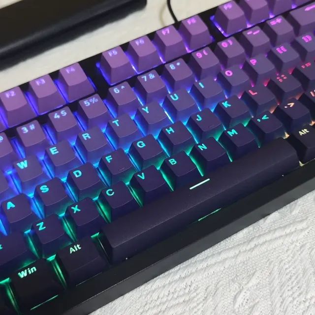 Teclas Gradiente Roxas Pbt Double Shot Para Teclados Mecânicos - Foto 4