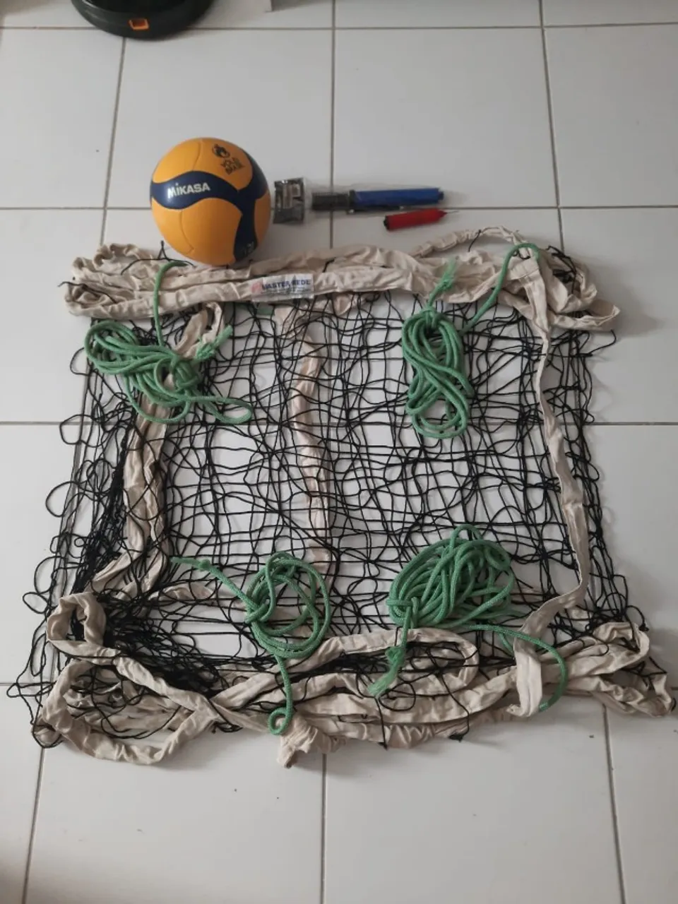 Kit Rede de Volei, Bola de Volei Mikasa e Bomba de ar