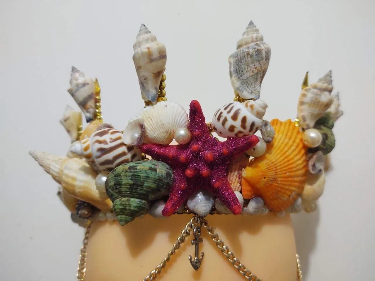 Coroa de conchas sereia  - Foto 2