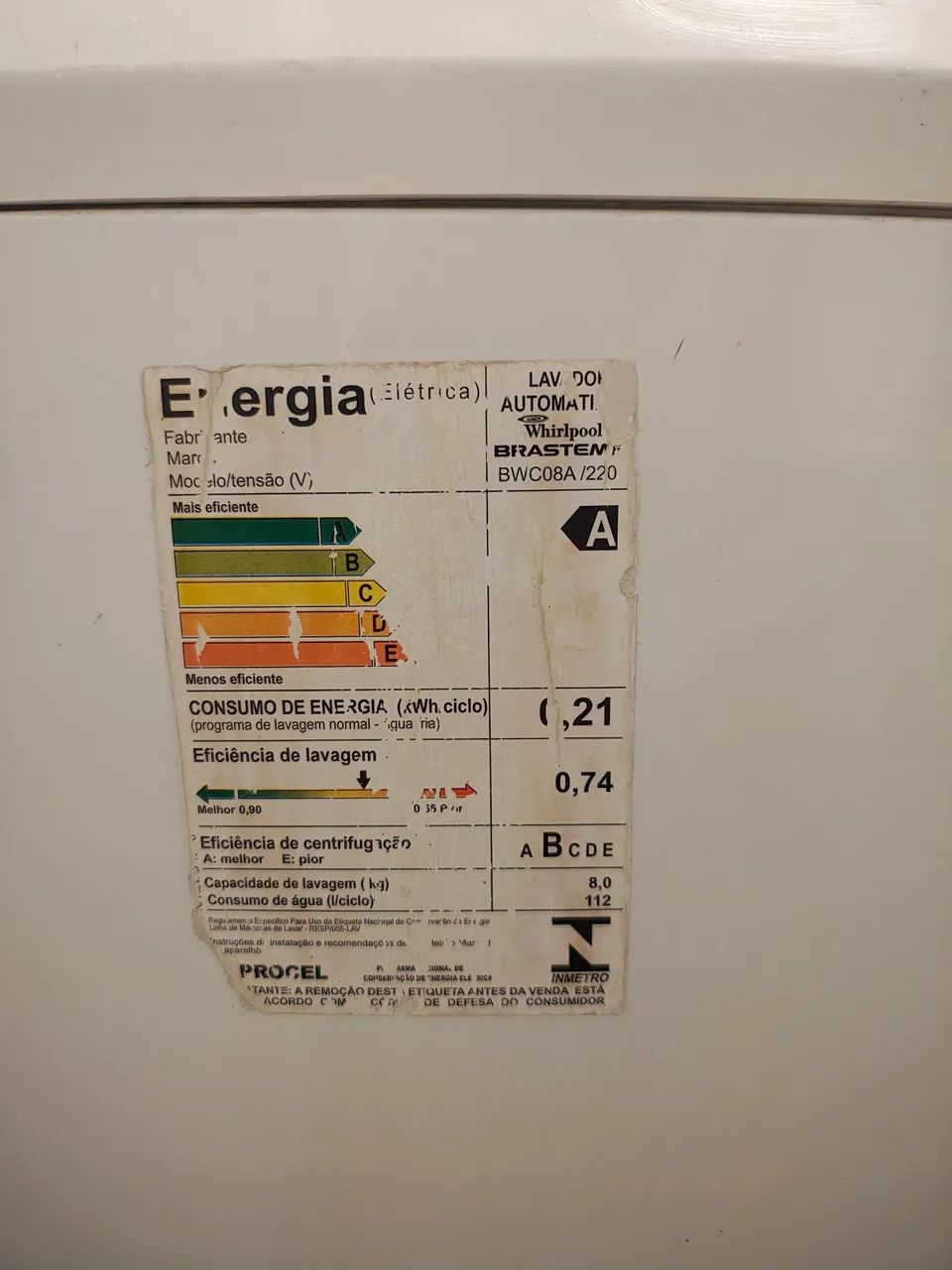 Máquina de lavar Brastemp 8kg 220V - Foto 5