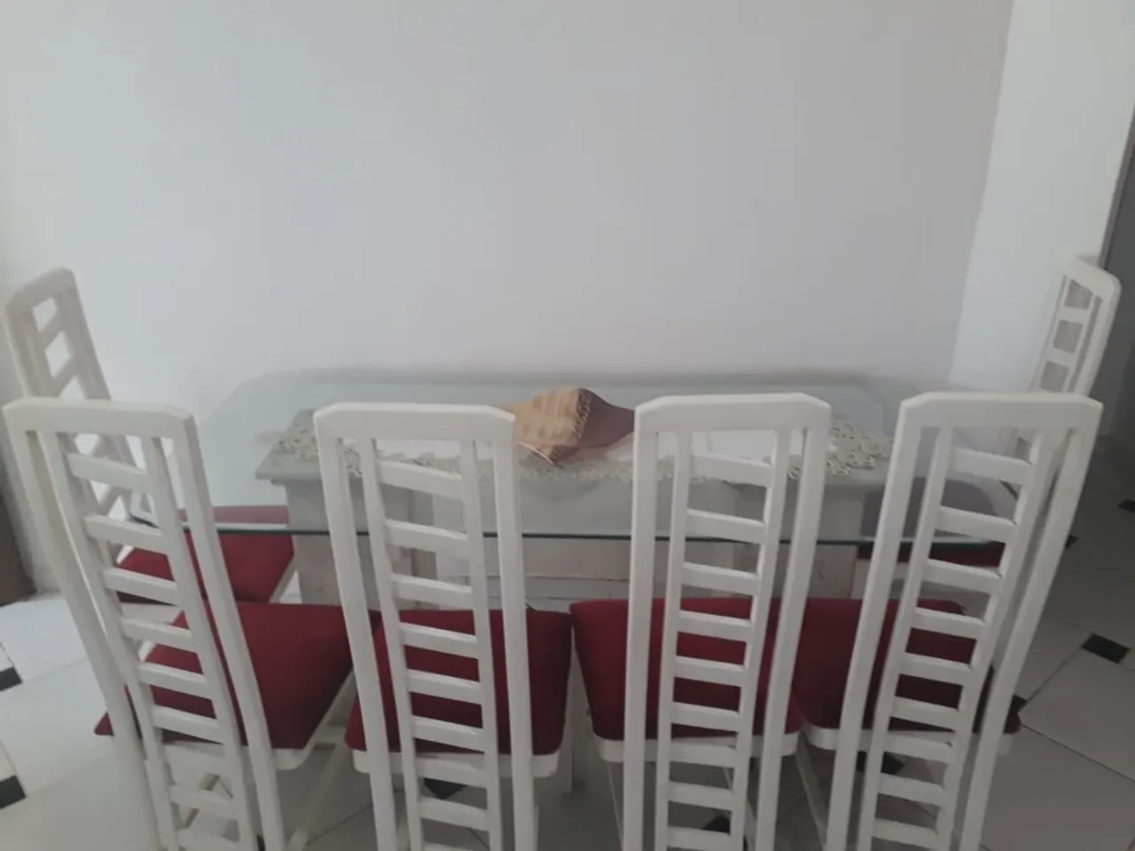 Mesa de Jantar em Vidro com 6 Cadeiras