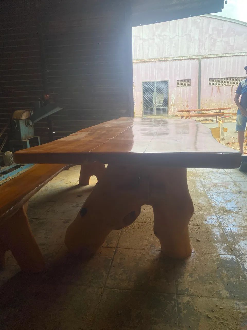 Mesa rústica de madeira - Foto 2