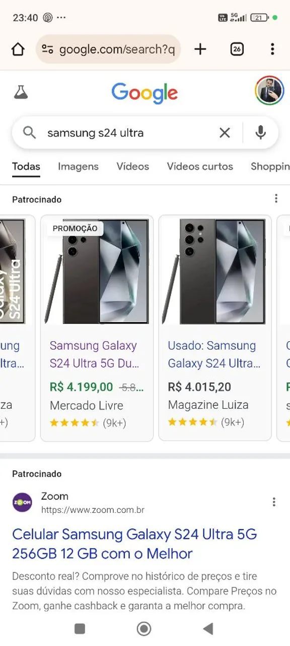 COMRPO S24 ULTRA NOVO/SEMI-NOVO