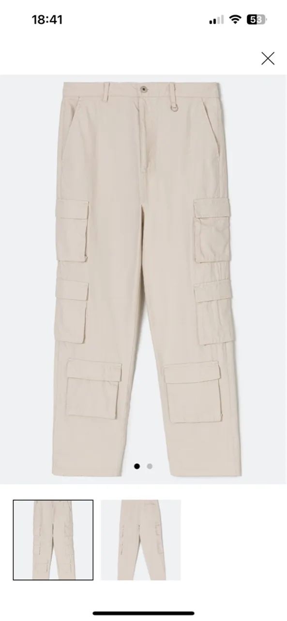 Calça baggy cargo 