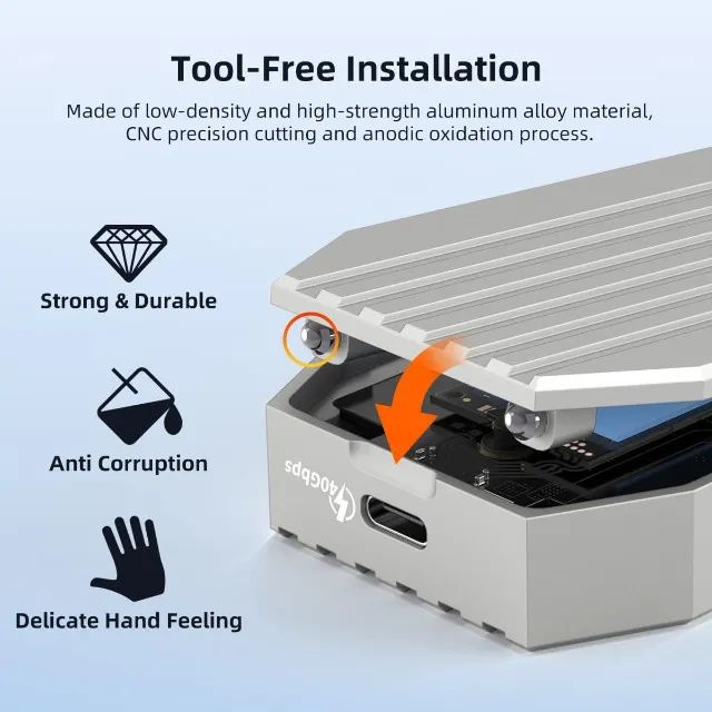 gaveta nvme 40gbps Gaveta 40GBp/s 