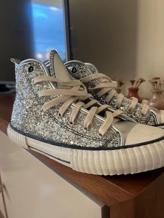 Tênis de Glitter Prata - 38 Santinato  - Foto 6