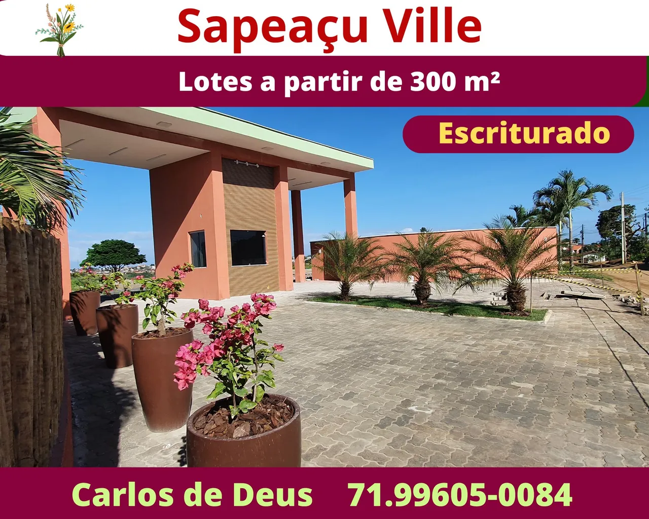 Sapeaçu Ville, lotes escriturados a partir de 300 m², infraestrutura, em Sapeaçu, frente R