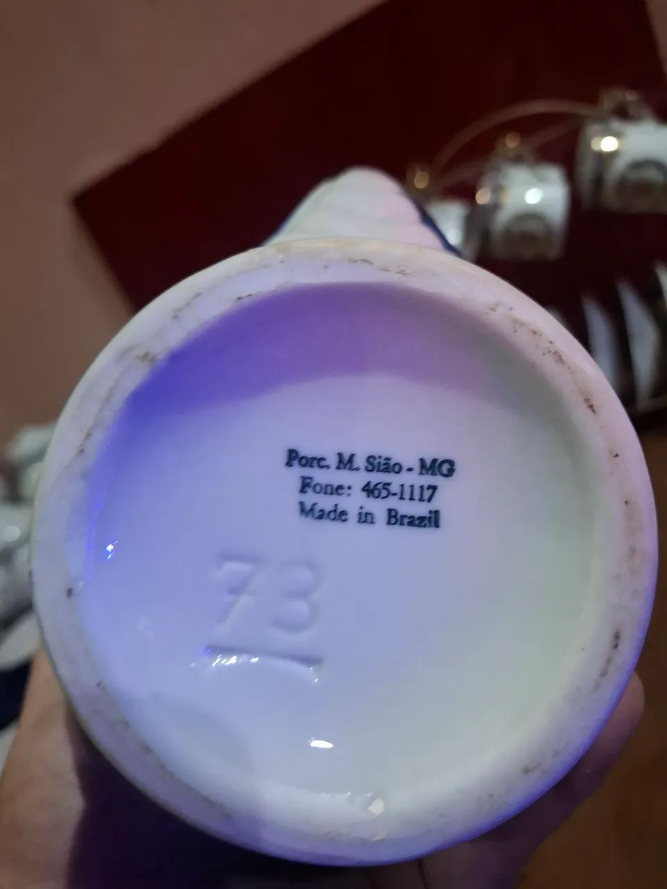 Jarra cerâmica azul.  - Foto 2