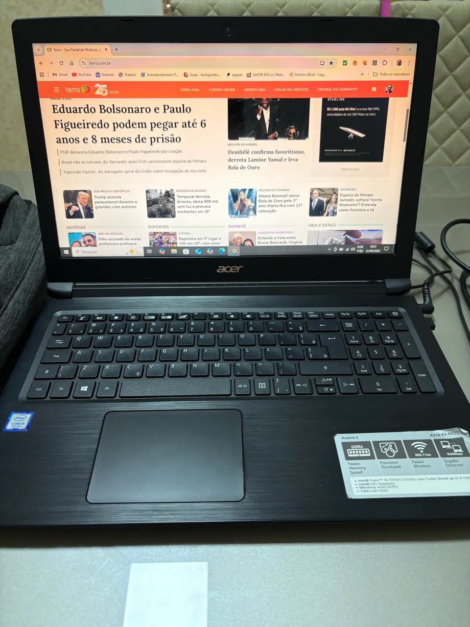 Notebook Acer 3 ( 4GB 128 SSD ) 
