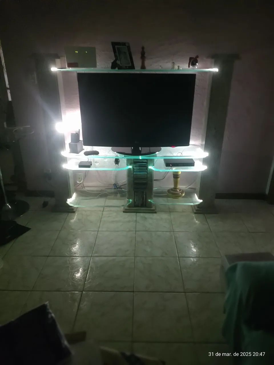 Conjunto de Mesa de TV em Mármore - Foto 4