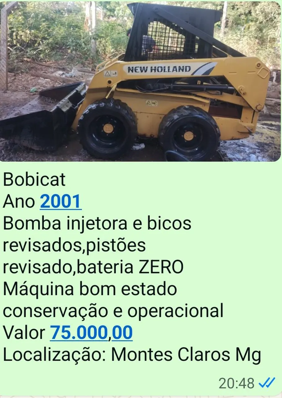 Bobcat New Holland 2001 - Montes Claros MG