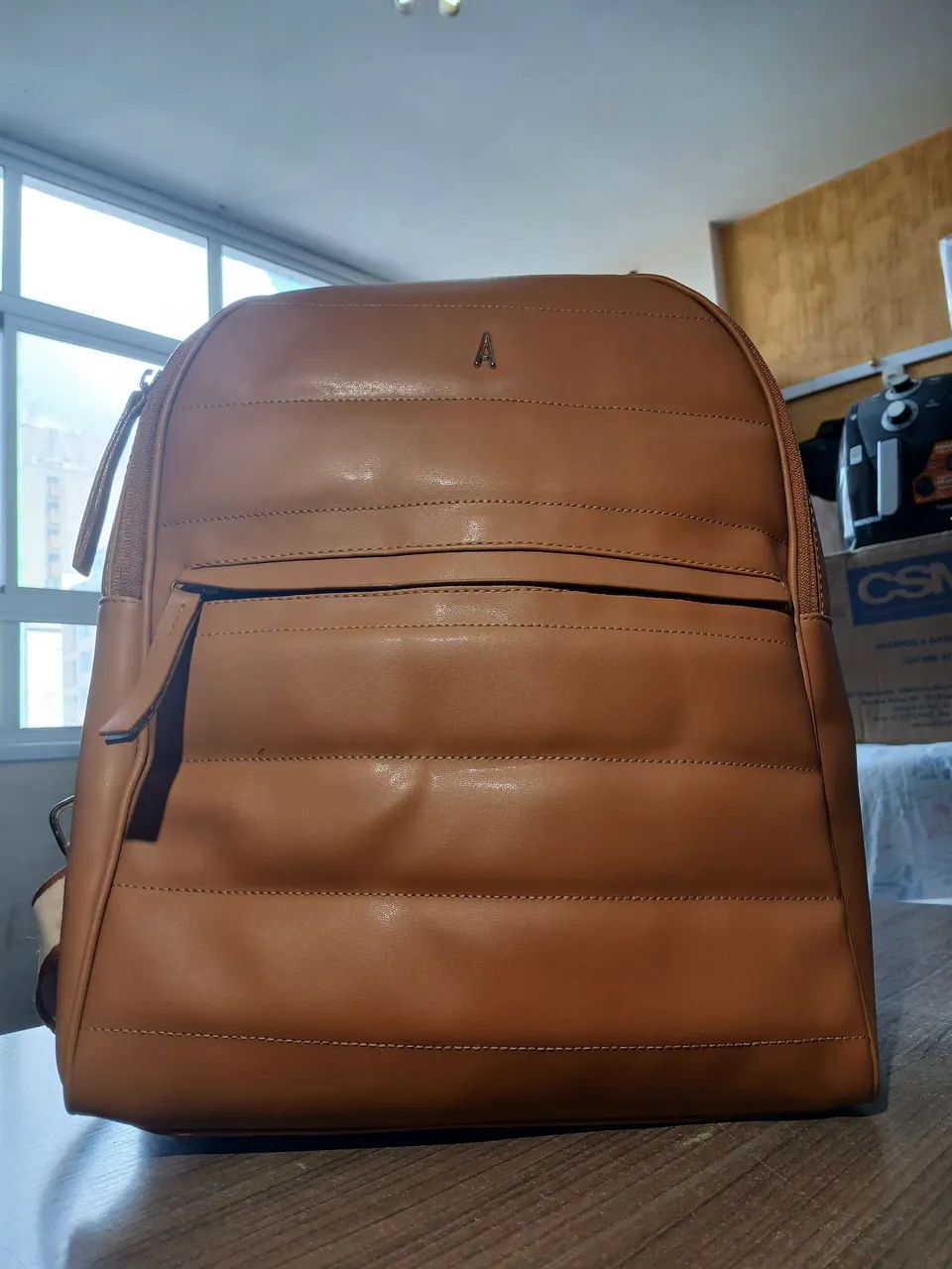 Mochila Pouch Marron Anacapri Grande Nova - Foto 3