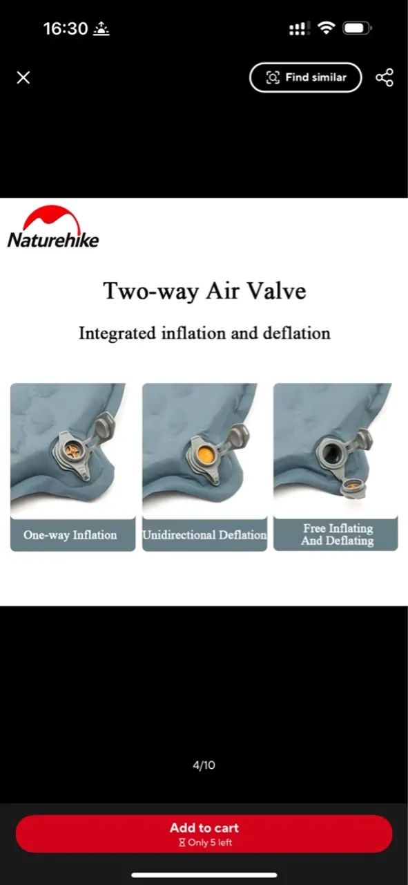 Colchonete Inflável para Camping Naturehike - Foto 6